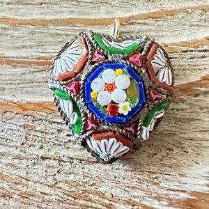 Colorful Mosaic Heart Pendant